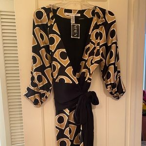 Diane Von Furstenberg Lanni Silk Charm Wrap Dress